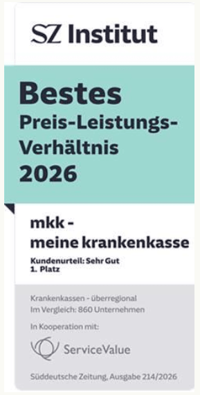 SZ Institut: Bestes Preis-Leistungs-Verhältnis 2026 – mkk, Kundenurteil Sehr Gut, 1. Platz